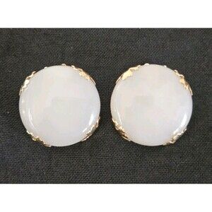 Ming's Hawaii Unsigned 14K Yellow Gold Clip On Earrings PAT. 156452